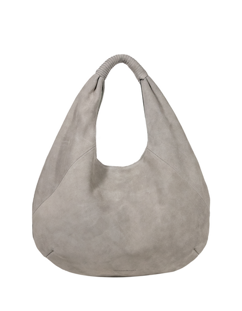Bronco Hobo Suede Taupe | Monserat De Lucca