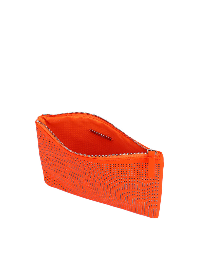 Cielle Medium Perforated Pouch Neon Orange