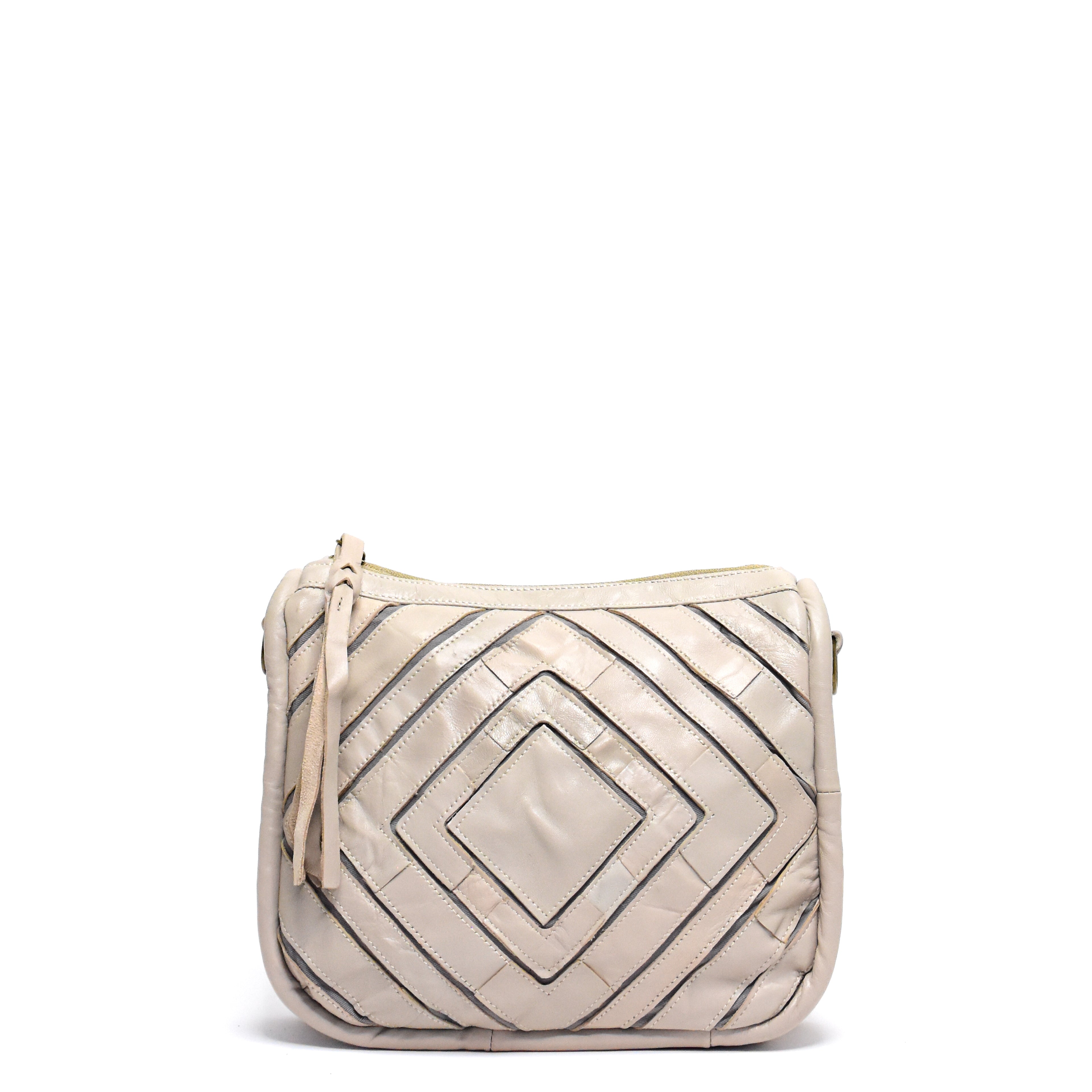 Monserat De Lucca Tan Quilted Geometric Leather Bag Monserat De Lucca (@monseratdelucca) · Los Angeles, CA main image 4