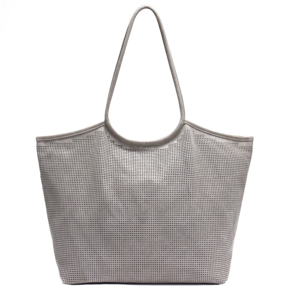 Rico Perforated Shimmer Tote Taupe