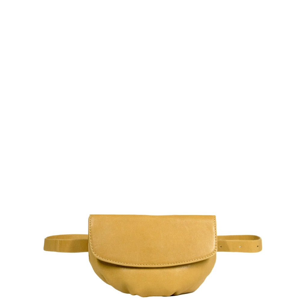 Shop Leather Fanny Pack in Mustard