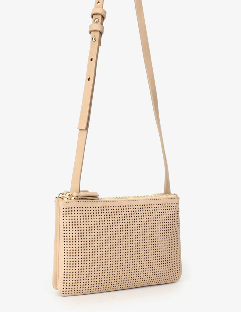 Orado Mini Crossbody Perforated Nubuck Light Tan
